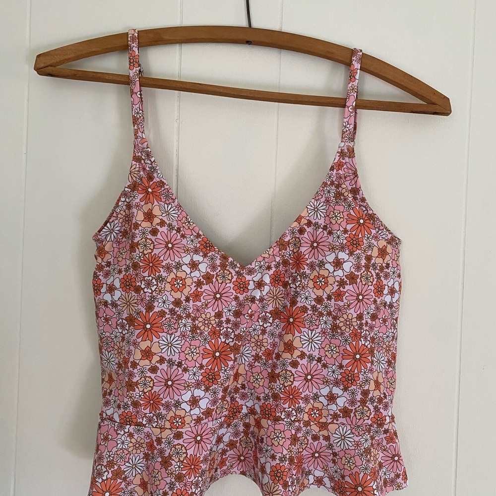 Floral Pink Spaghetti Strap Top